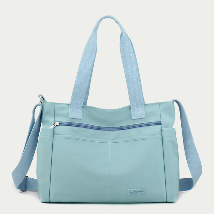 Minimalistische Tragetasche für Damen, große Handtasche aus Nylon für die Schule und Fitness