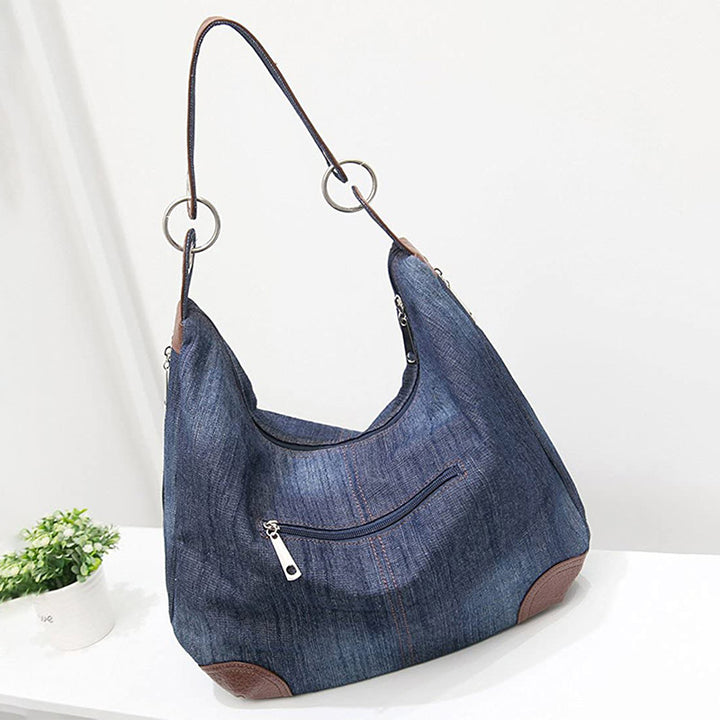 Multifunktionale klassische Denim Tote Hobo Schulter Umhängetasche