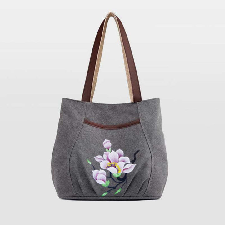 Lässige Canvas-Tragetasche mit mehreren Taschen für Damen, Umhängetasche mit Henkel