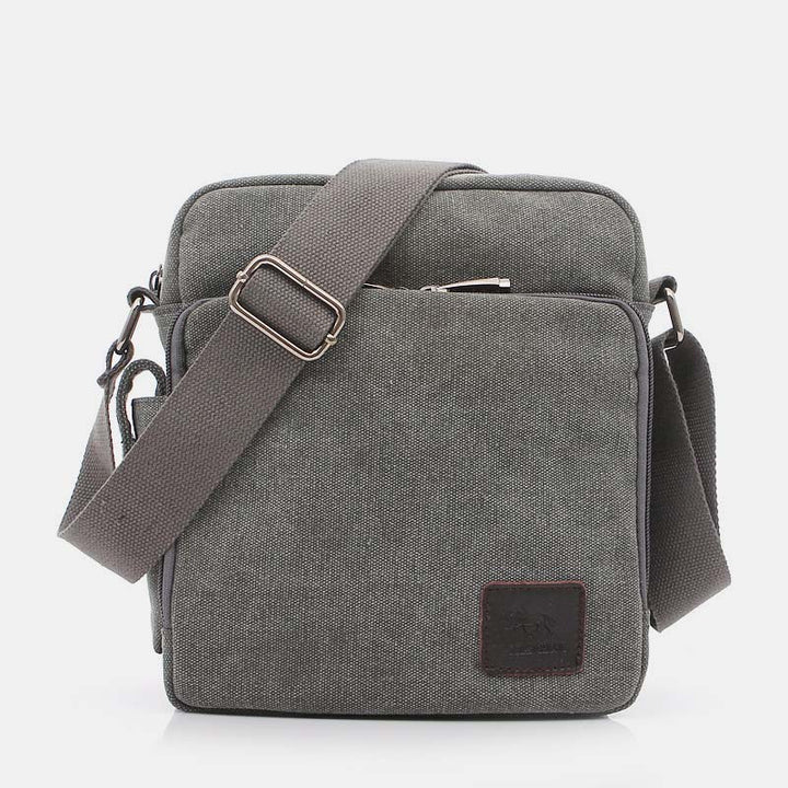 Vintage Canvas Mini Crossbody Umhängetasche Männer kleine Geldbörsen mit Multi-Slot