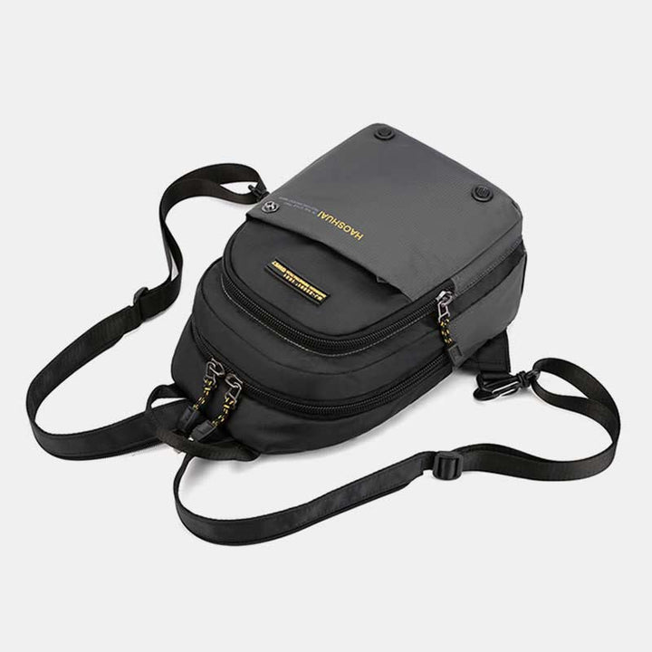 Schultertasche für Herren, lässig, wasserdicht, verstellbare Reißverschlussgurte, Rucksack