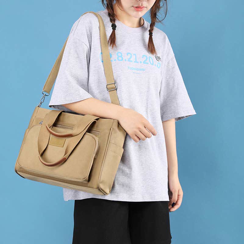 Damen Leichte Handtasche Große Wasserdichte Nylon Umhängetasche Schultertasche Geldbörsen