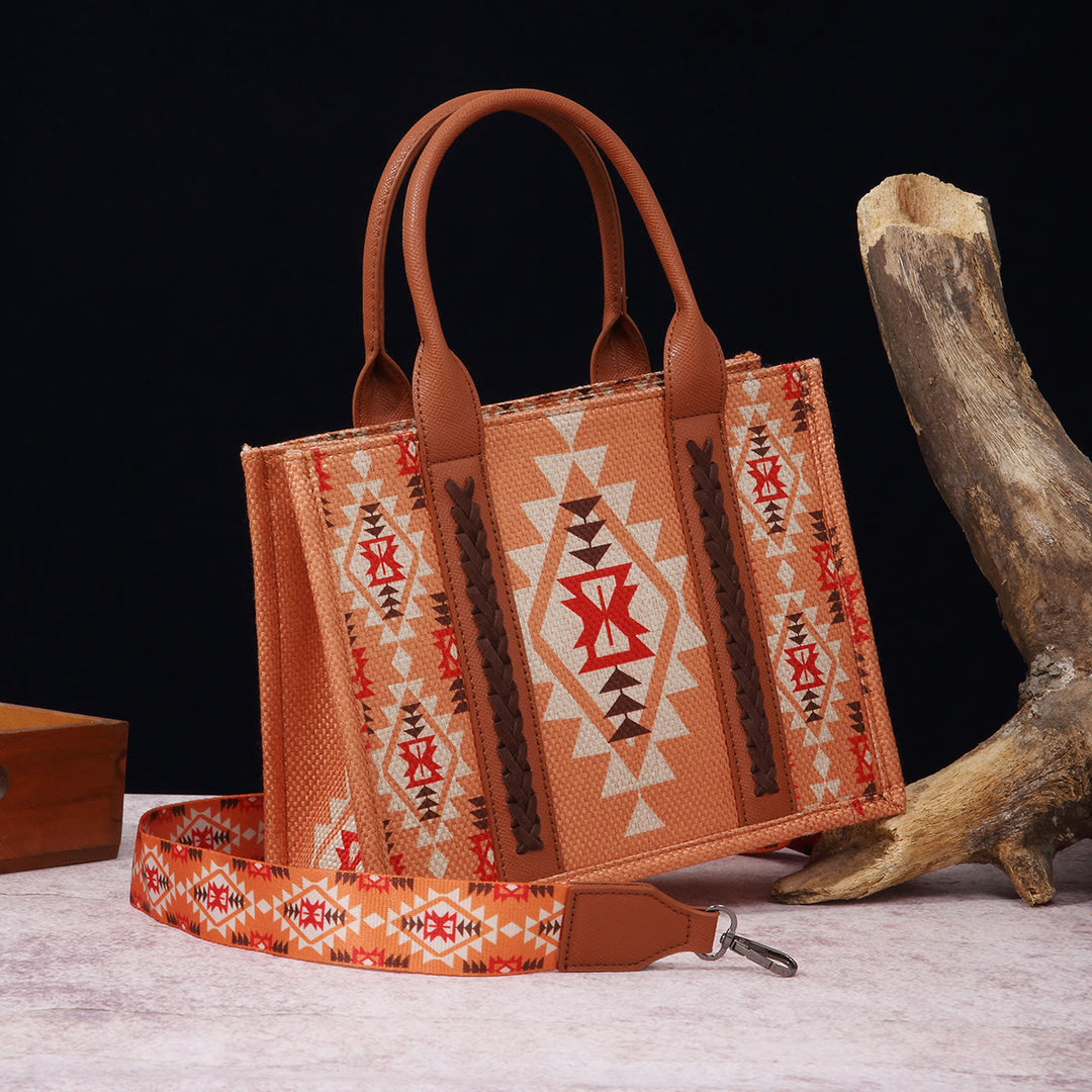Vintage Leinen Baumwolle Handtasche für Frauen Bohemian Crossbody Tote