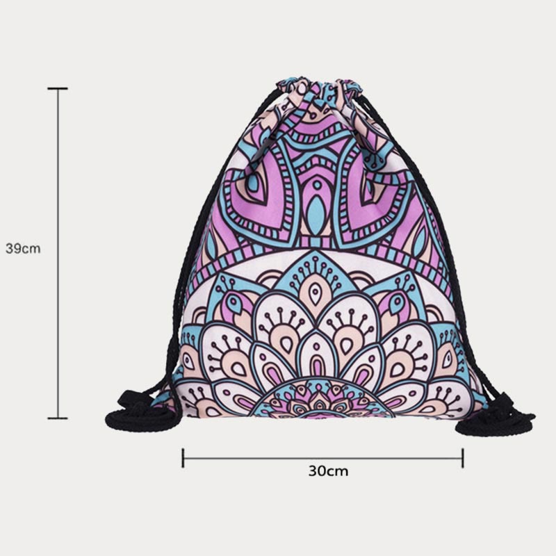 Rucksack mit Kordelzug für den täglichen Einkauf, praktisch, leicht, Cartoon-Tasche