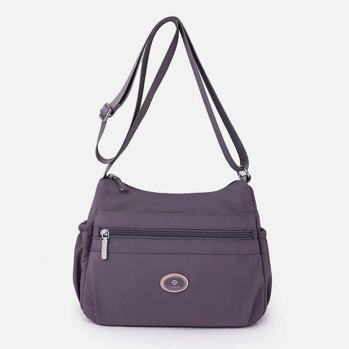 Mehrfarbige Umhängetasche für Damen, große Pendlertasche aus Nylon