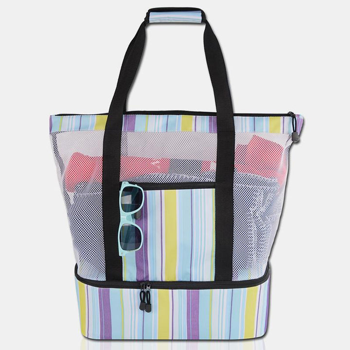 Strandtasche mit großer Kapazität, wasserdicht, sanddicht, Pooltasche mit Kühlfach