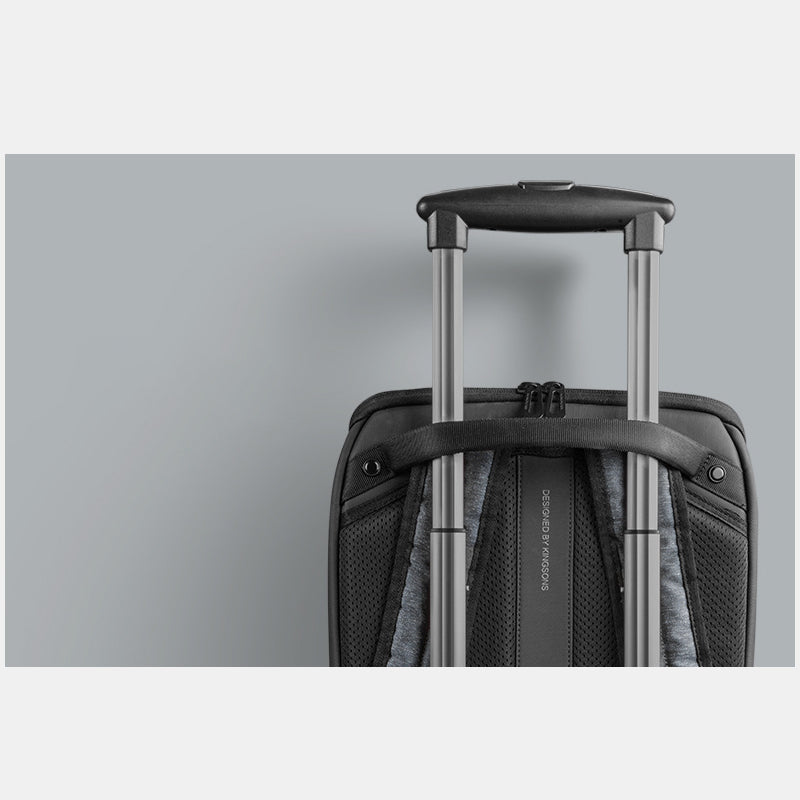 Zusammenklappbarer, wasserdichter, stahlsicherer Reiserucksack mit USB-Ladeanschluss