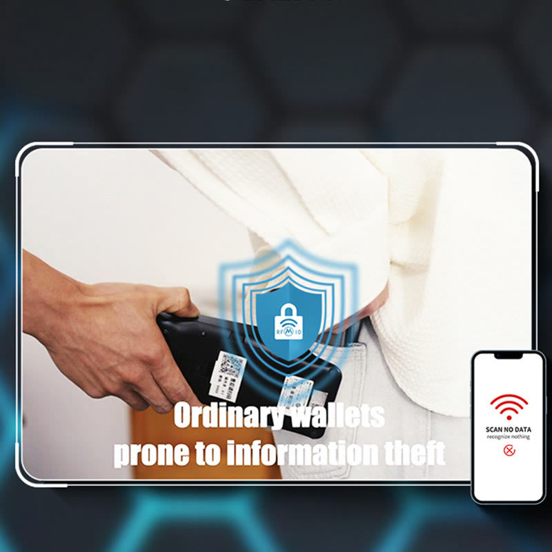 RFID-Reißverschluss-Geldbörse für Männer aus Leder mit Steindruck