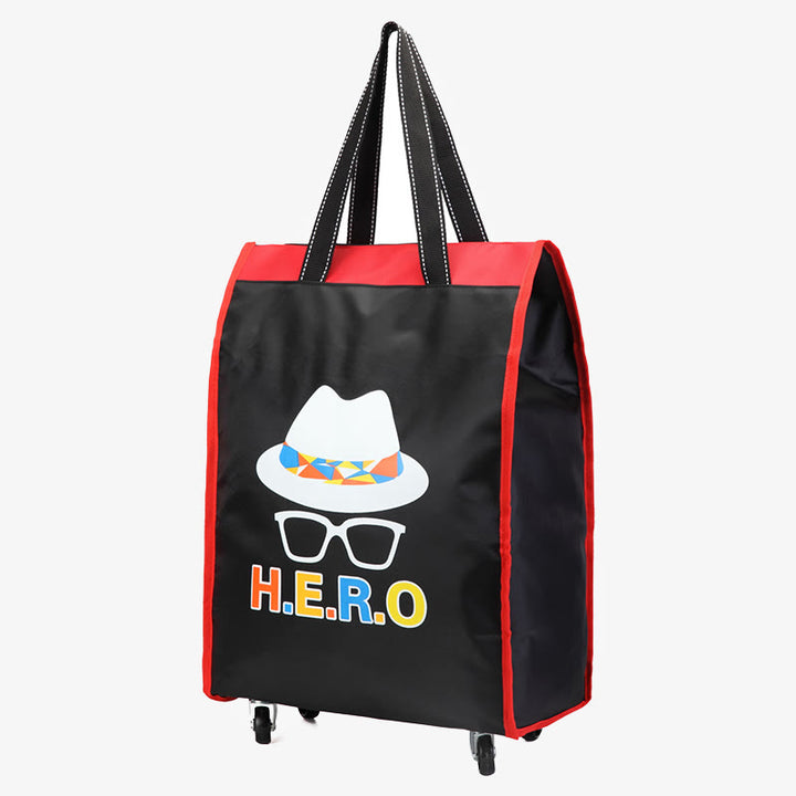 Rolling Handtasche Damen Supermarkt Shopping tragbare Reise Tote mit Rädern