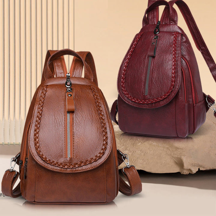 Twist Clamshell Lederrucksack Convetible Sling Bag für Damen