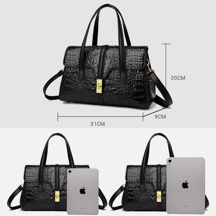 Handtaschen für Frauen Krokodilmuster Leder Crossbody Tragetasche
