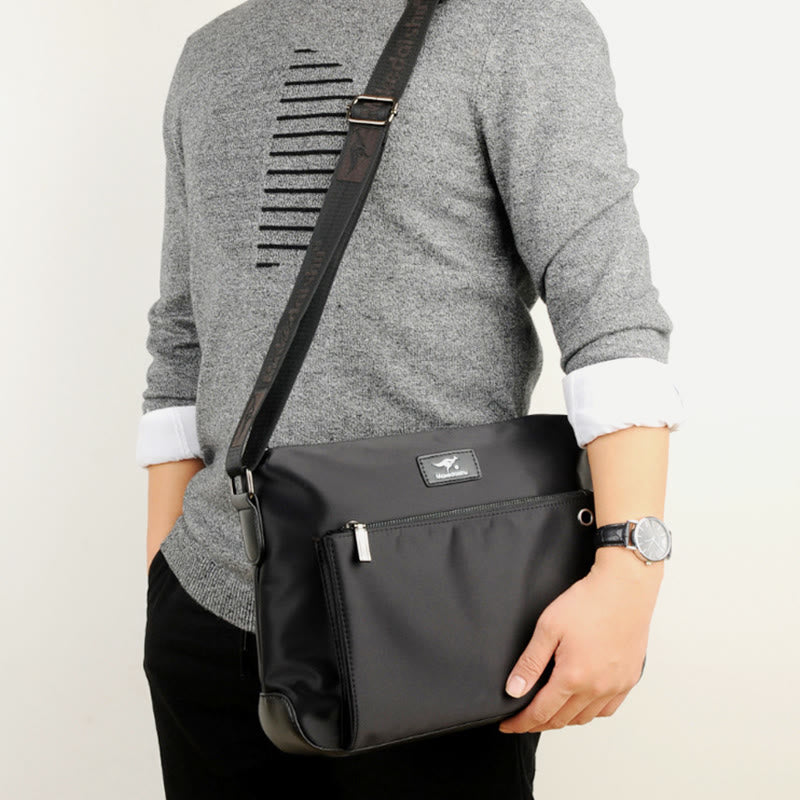 Umhängetasche für Herren, Business-Oxford-Stoff, horizontaler Tagesrucksack