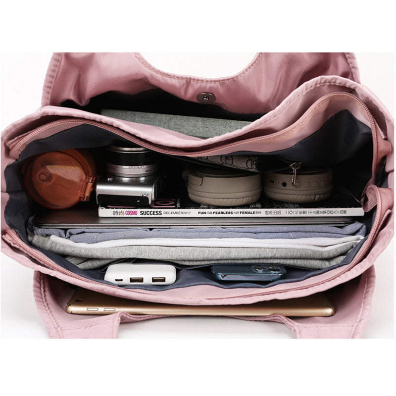 Große Tragetasche für Damen, mehrere Taschen, lässige Sport-Umhängetasche