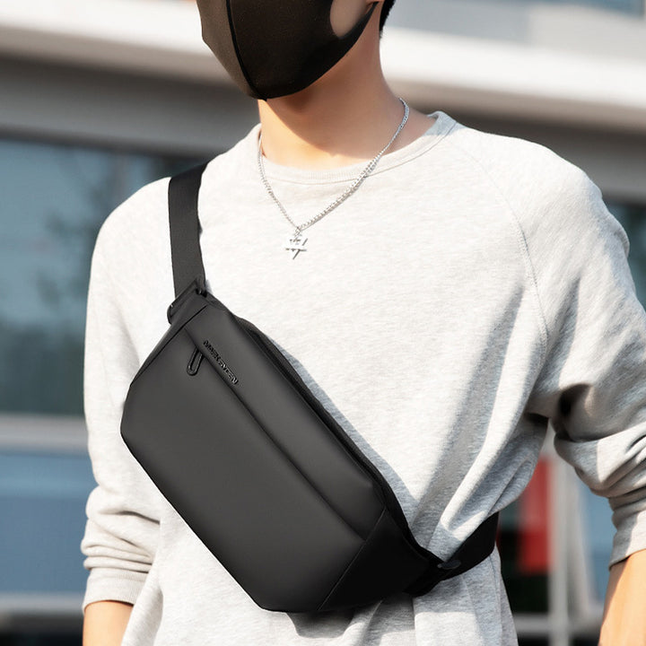 Kleine Brusttasche für Herren, funktionaler, wasserdichter, lässiger Tagesrucksack, Sling-Umhängetasche