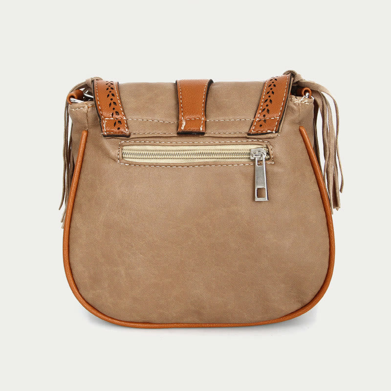 Bohemia Umhängetasche für Damen, Vintage, Quaste, Umhängetasche
