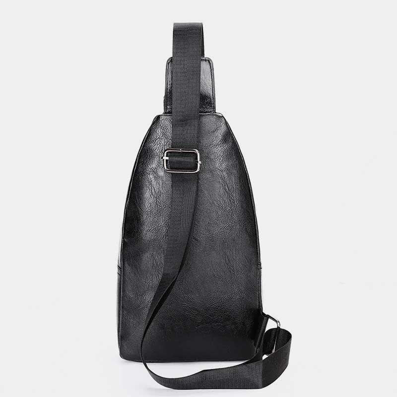 Leder-Umhängetasche für Herren, für Outdoor-Reisen, Brusttasche, Tagesrucksack