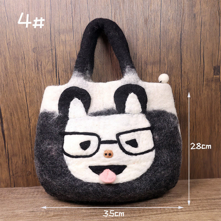 Handgemachte handgemachte Katze Wollfilz Handtasche