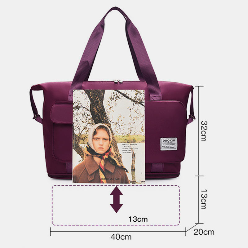 Wasserdichte, leichte, erweiterbare Fitness-Reisehandtasche mit großem Fassungsvermögen