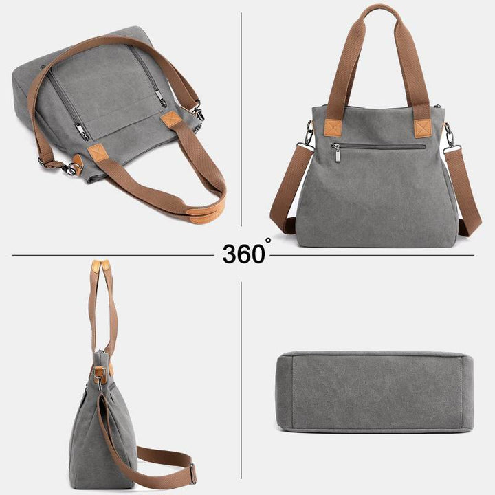 Große Tragetasche aus Canvas für Damen, zum Einkaufen und Reisen