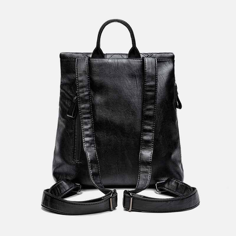 Diebstahlsicherer Vintage-Rucksack aus echtem Leder