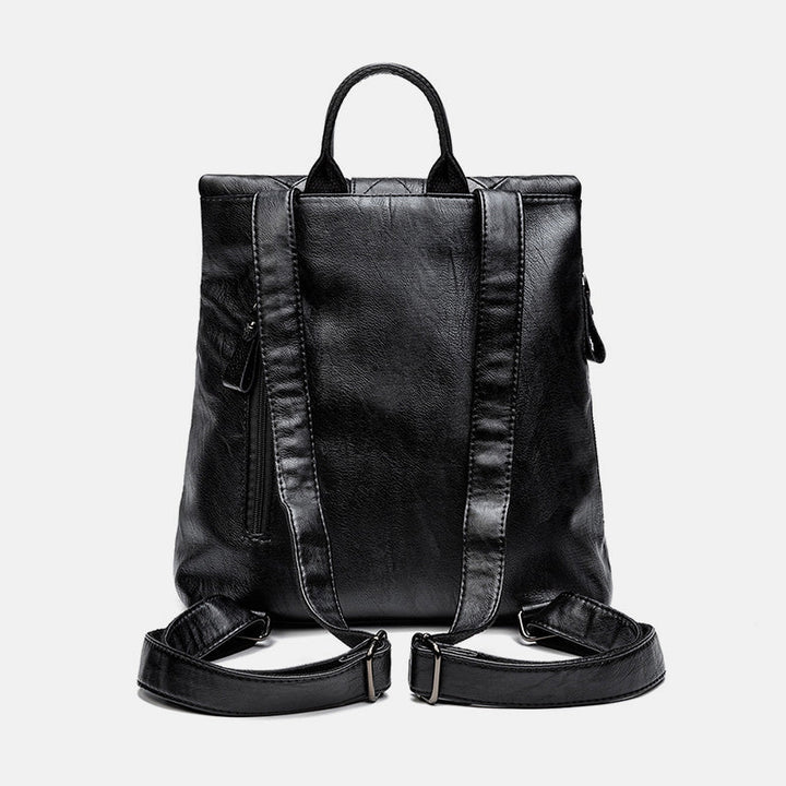 Diebstahlsicherer Vintage-Rucksack aus echtem Leder