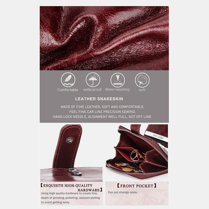 RFID Multifunktionale Leder Vintage Geldbörse