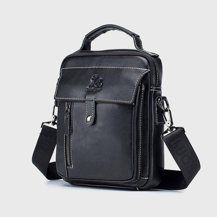 Große Kapazität Echt Leder Messenger Bag Crossbody Schulter Geldbörse Fit 9,7 in iPad