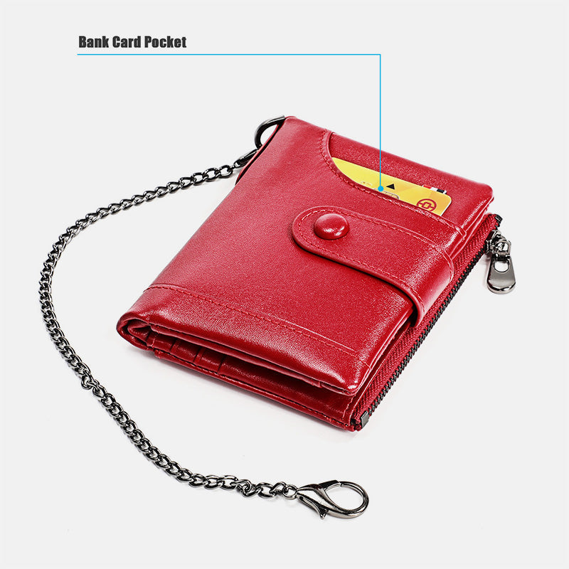 Geldbörse aus echtem Leder im Vintage-Stil mit RFID-Blockierung