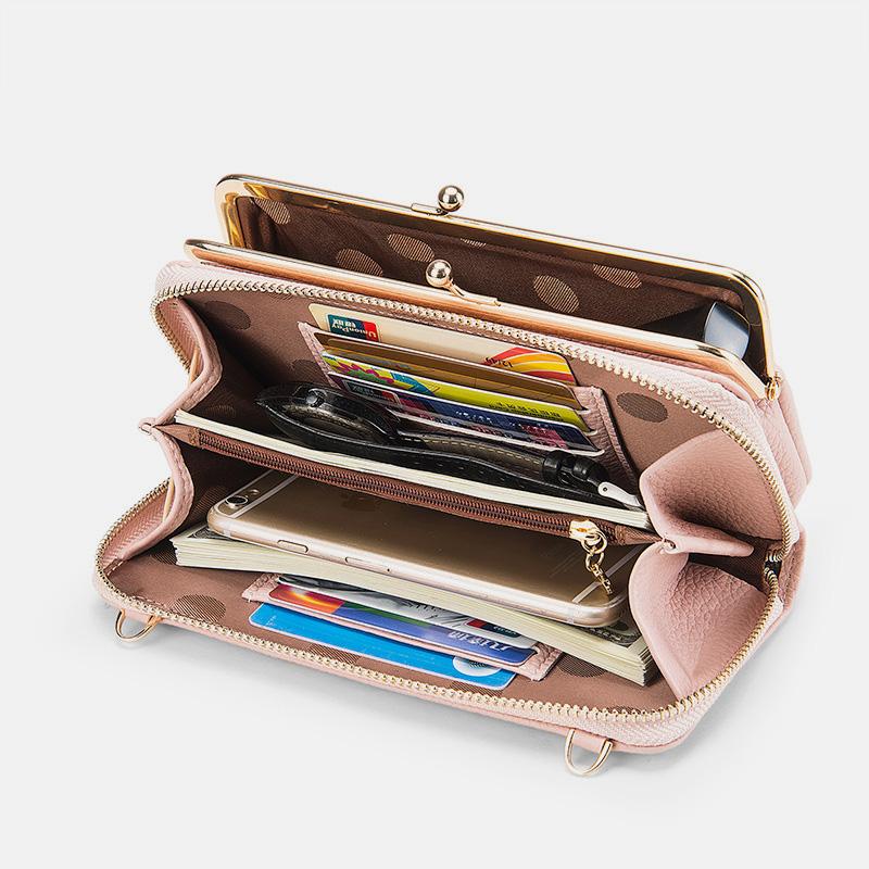 Multifunktionale Umhängetasche mit großem Fassungsvermögen und Kiss-Lock-Design