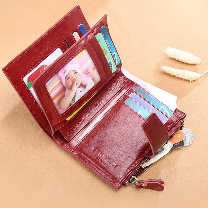 Geldbörse mit RFID-Blockierung im Vintage-Design für mehrere Karten