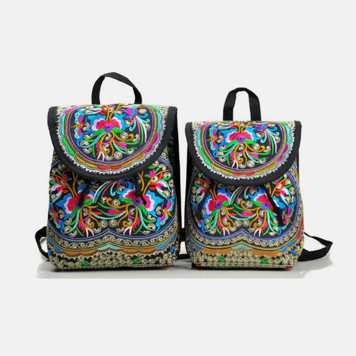 Reiserucksack mit ethnischer Vintage-Stickerei