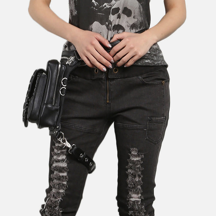 Multifunktionale Hüfttasche für Partys, Steampunk, Gothic, Hüftgürteltasche