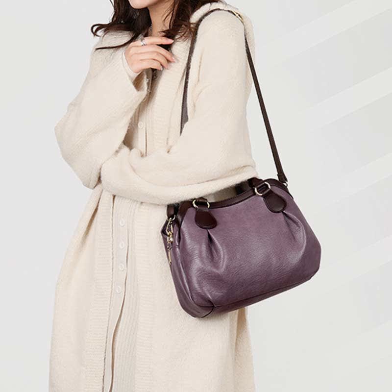Tragetasche mit drei Fächern für Damen, große Hobo-Handtasche, Umhängetasche