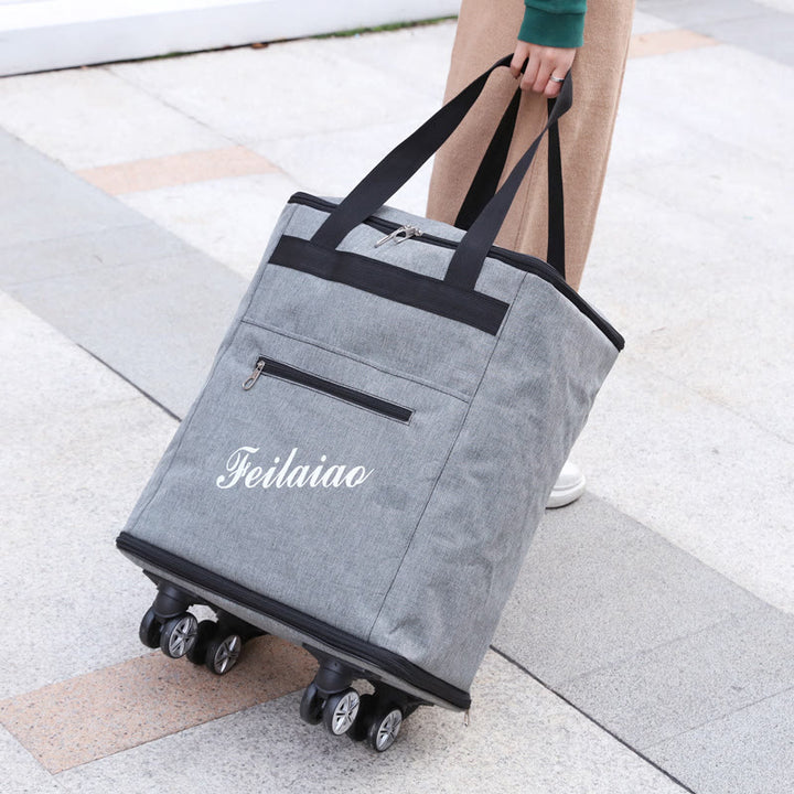 Kurzreise-Gepäcktasche mit Rollen für Damen, tragbar, konvex, Rucksack