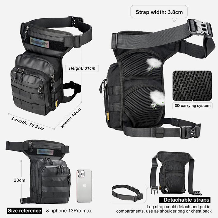 Beintasche für Männer, Reisen, Outdoor, Motorradfahren, multifunktionale Tasche