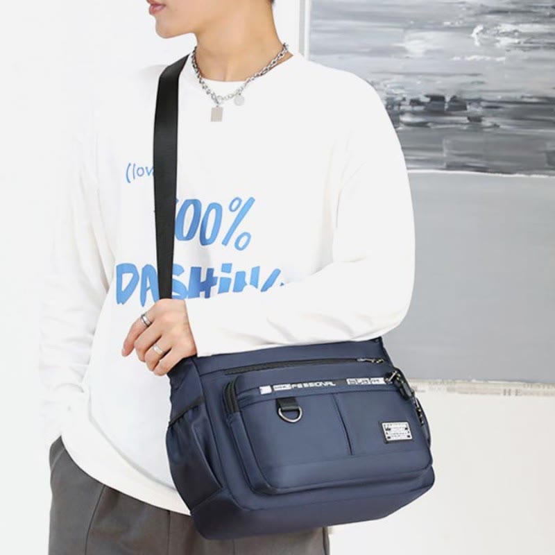 Umhängetasche für Herren, große Kapazität, lässige Schultertasche aus Nylon
