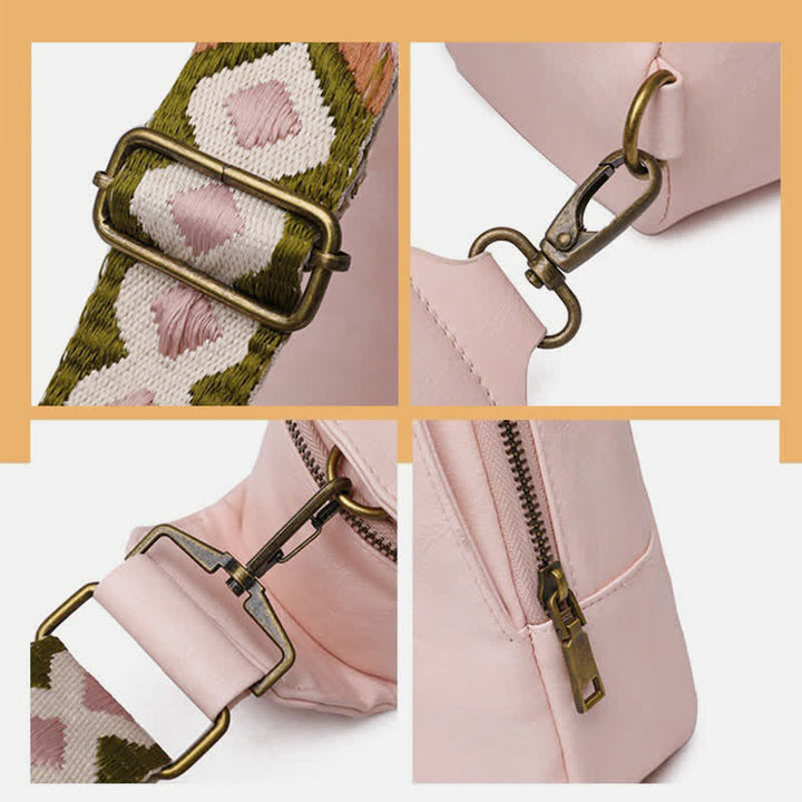 Damen Handtasche aus Leder mit Schulterriemen, Umhängetasche ...
