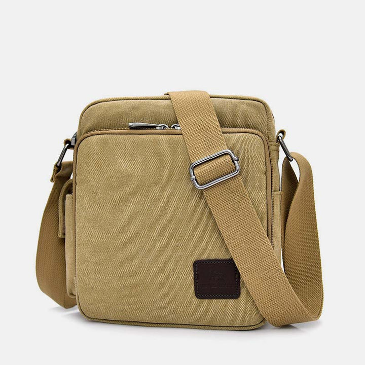 Vintage Canvas Mini Crossbody Umhängetasche Männer kleine Geldbörsen mit Multi-Slot