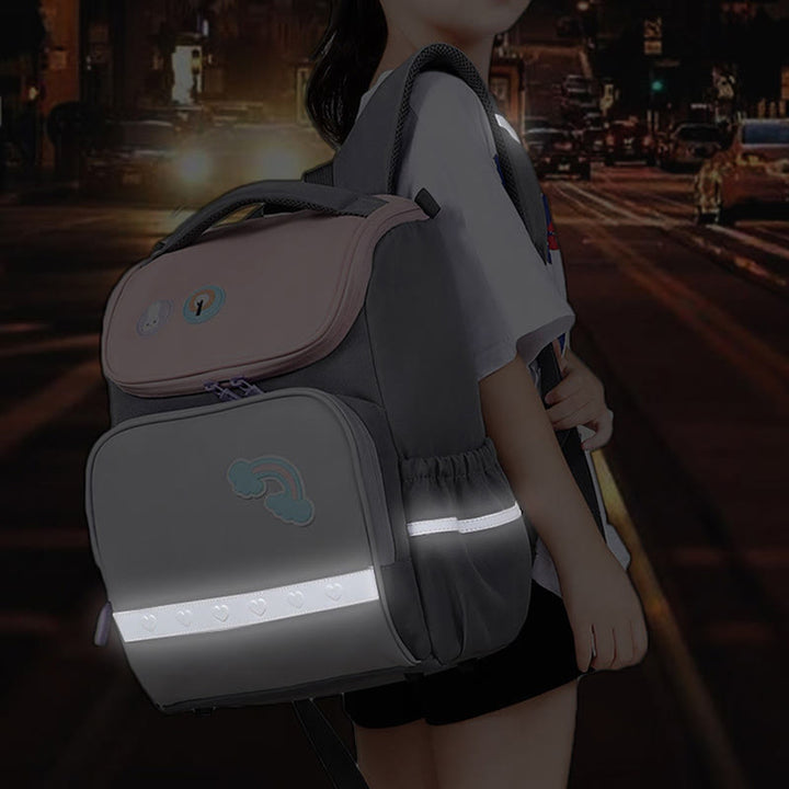 Rucksack für Kinder mit süßem Cartoon-Druck, atmungsaktiv, leicht, Schultasche