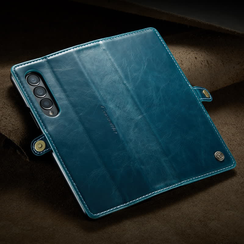 Folio Flip Handyhülle PU Leder Brieftasche für Samsung Galaxy Z Fold 4 /Z Fold 3 / Z Fold 5