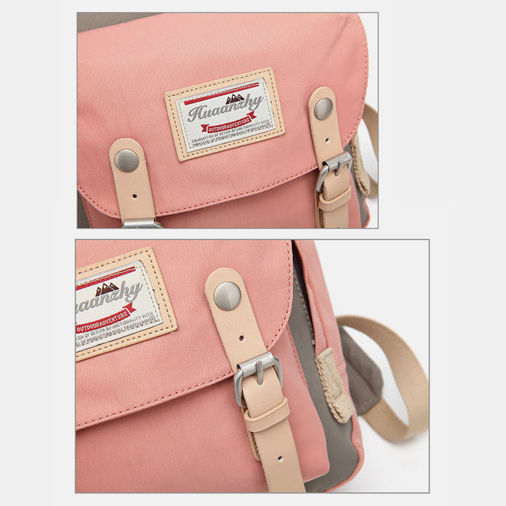 Großer Vintage-Reiserucksack mit mehreren Taschen im College-Stil