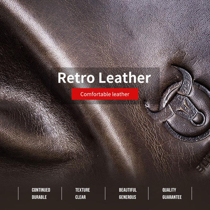 RFID Antimagnetische Vintage Geldbörse aus echtem Leder