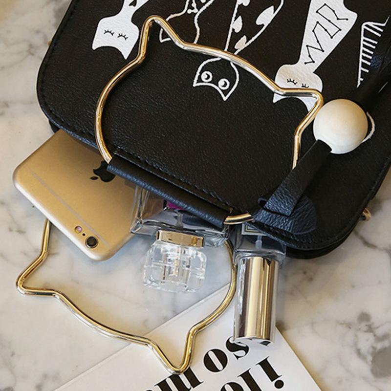 Süße Handtasche mit Katzenpfotenmotiv, Umhängetasche zum Mitnehmen