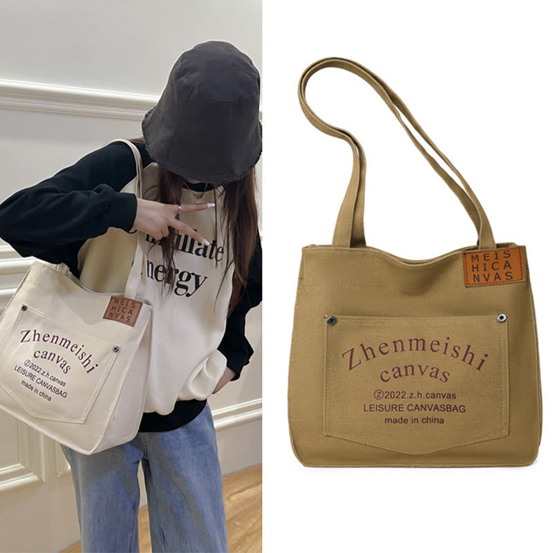 Tragetasche für Damen mit minimalistischem Druck, Umhängetasche für den täglichen Pendler