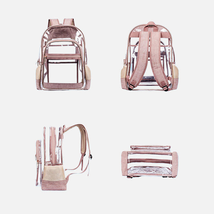 Rucksack für Frauen einfacher PVC transparenter Jelly Teenager Day Pack