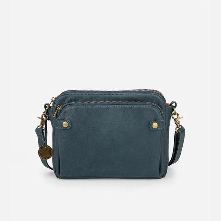 Vintage Dreilagige Umhängetasche aus Leder für Damen