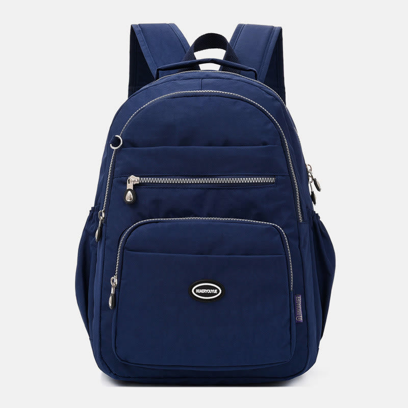 Nylon-Rucksack mit mehreren Taschen, leichter, lässiger Reise-Tagesrucksack für Damen