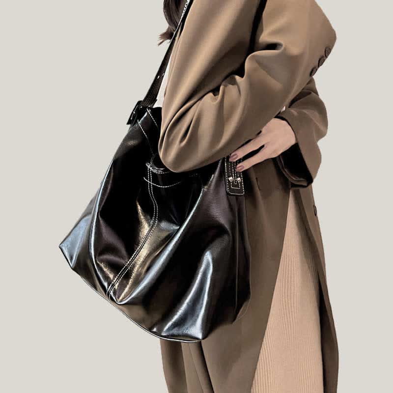 Hobo-Handtasche, Geldbörsen für Damen, große Tragetasche aus Leder, Umhängetasche