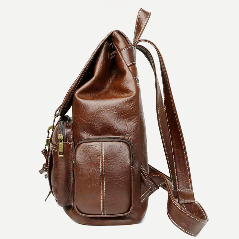 Veganer Lederrucksack für Damen, Vintage, Damen und Mädchen, lässiger Tagesrucksack