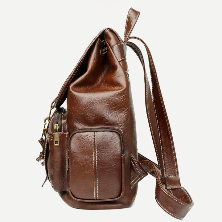 Veganer Lederrucksack für Damen, Vintage, Damen und Mädchen, lässiger Tagesrucksack